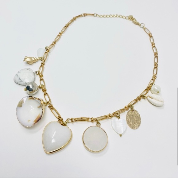 Shell, stone and Gold Chain Necklace from Nakamol by Anthropologie. - Picture 4 of 7